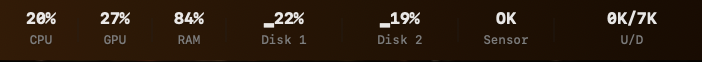 Actual VitalsDeck compact menu bar readout